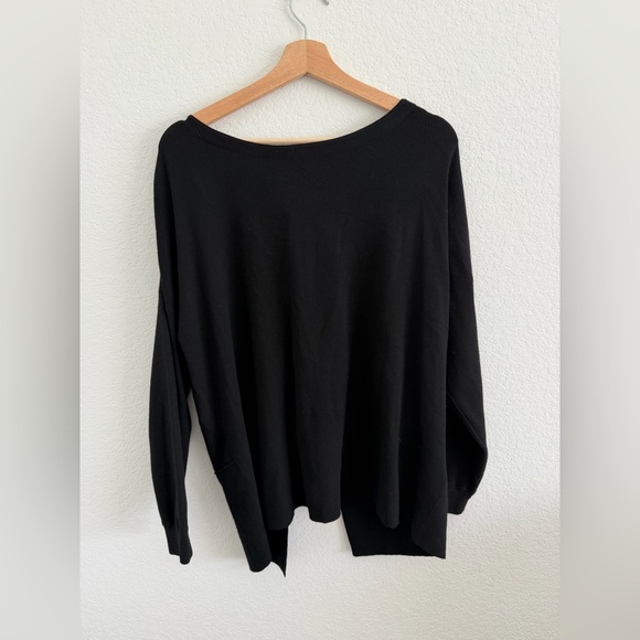 Alice + Olivia Sweater Tie Back Large NWT Black - Picture 5 of 6